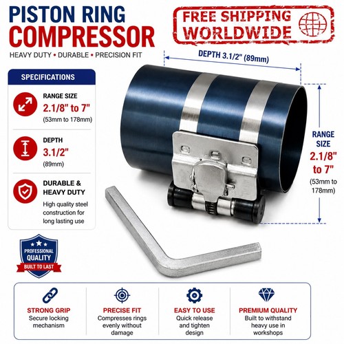 Piston ring compressor - piston,