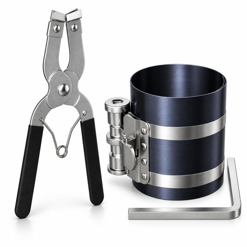 Piston ring compressor tool - piston,